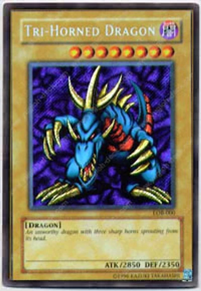 Tri-Horned Dragon - LOB-000 - Secret Rare - Unlimited Edition