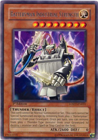 Batteryman Industrial Strength - LODT-EN031 - Rare - Unlimited Edition
