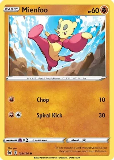 Mienfoo - 103/196 - Common - Reverse Holo
