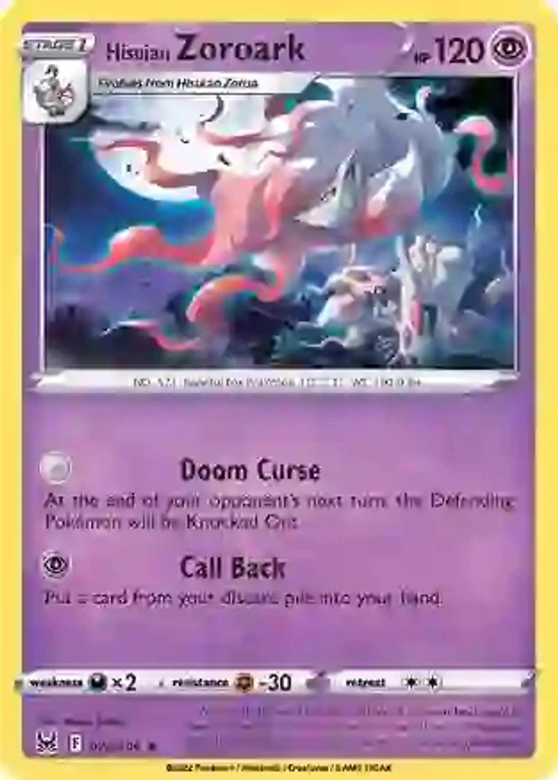 Hisuian Zoroark - 076/196 - Holo Rare - Reverse Holo