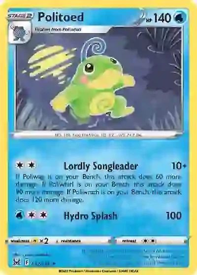 Politoed - 032/196 - Rare - Reverse Holo