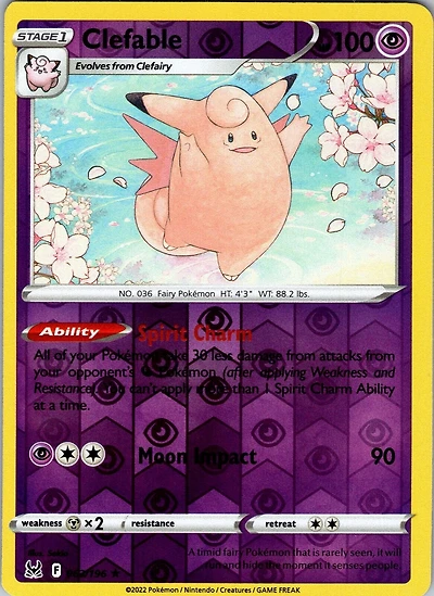 Clefable - 063/196 - Rare - Reverse Holo