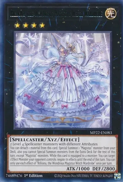 Rilliona, the Wondrous Magistus Witch Wardrobe - MP22-EN083 - Rare - 1st Edition