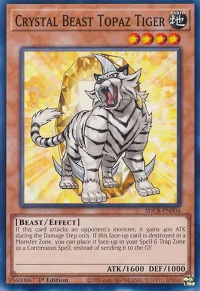 Crystal Beast Topaz Tiger - SDCB-EN004 - Common - 1st Edition