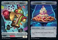 Clown Robot Token (003) // Food Token (010) - Foil