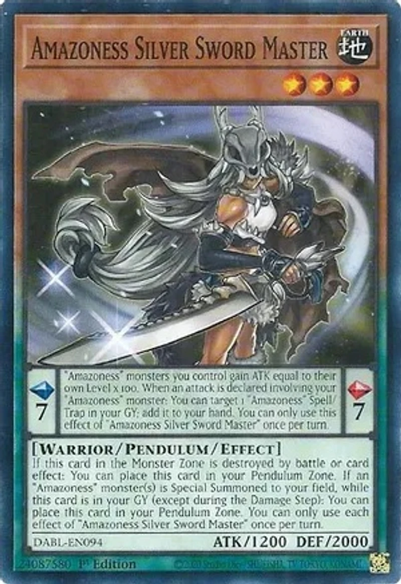 Amazoness Silver Sword Master - DABL-EN094 - Common - 1st Edition