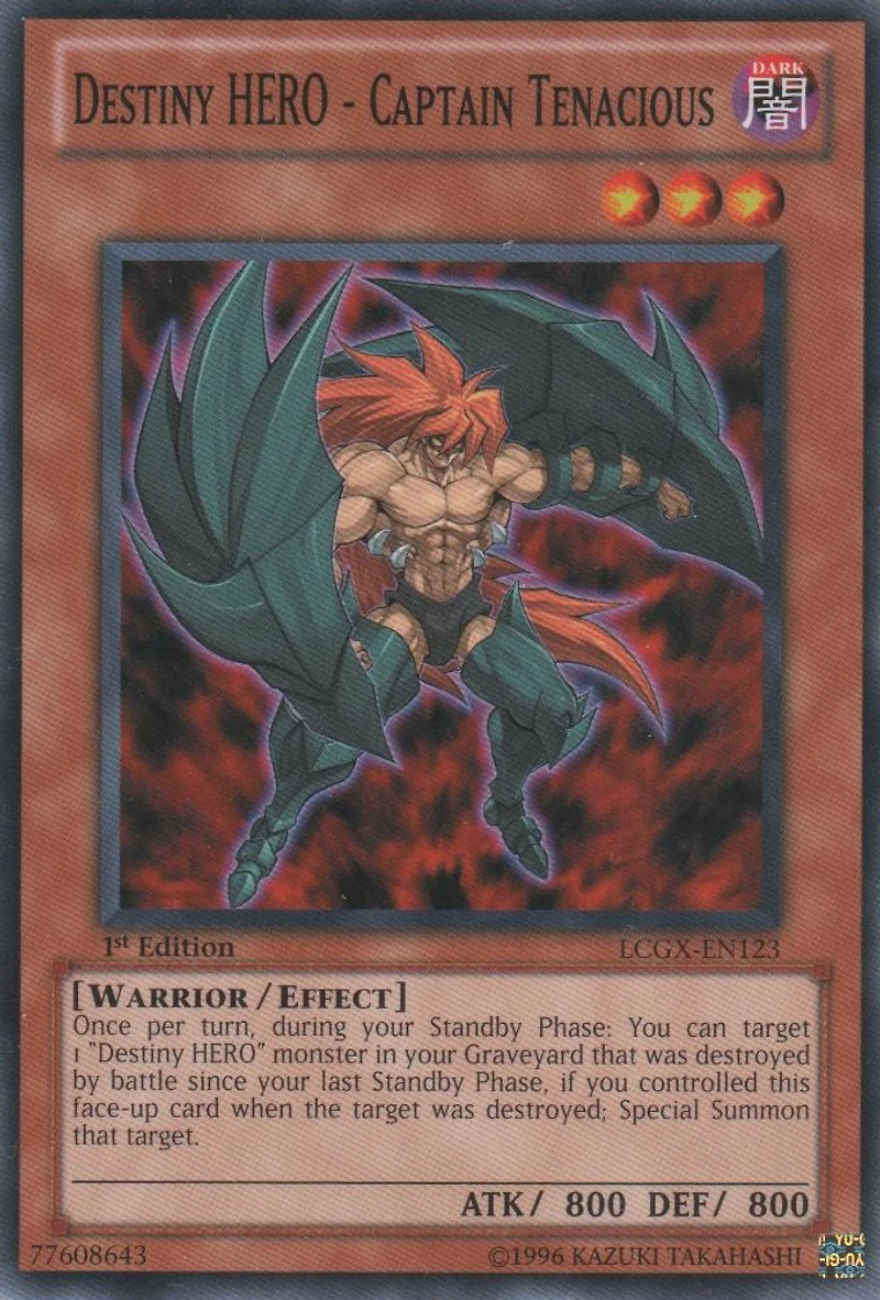 Destiny HERO - Captain Tenacious - LCGX-EN123 - Common - 1st Edition