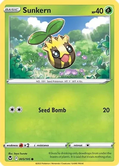 Sunkern - 005/195 - Common - Reverse Holo