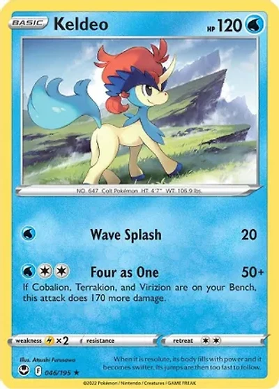 Keldeo - 046/195 - Rare - Reverse Holo