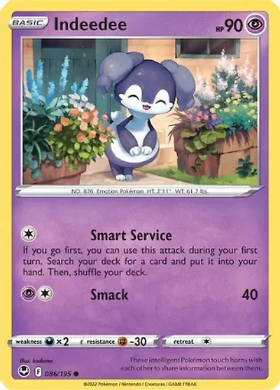 Indeedee - 086/195 - Common - Reverse Holo
