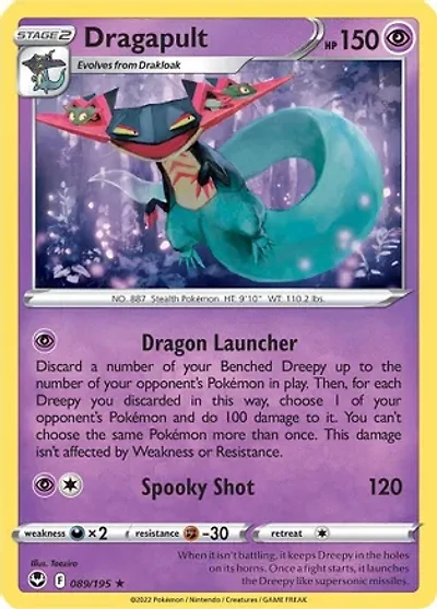 Dragapult - 089/195 - Holo Rare - Reverse Holo