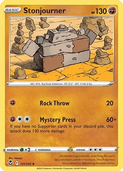 Stonjourner - 101/195 - Uncommon - Reverse Holo