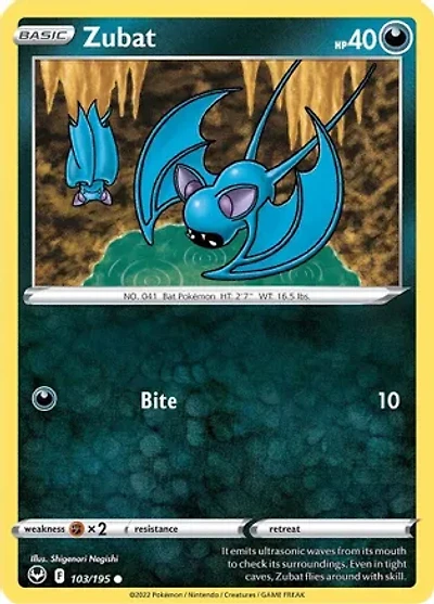 Zubat - 103/195 - Common - Reverse Holo