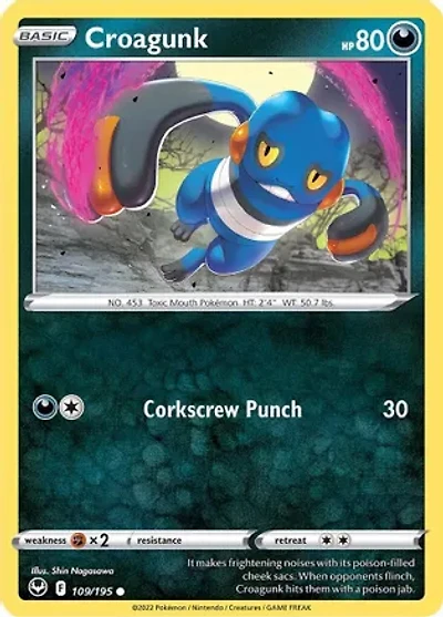 Croagunk - 109/195 - Common - Reverse Holo