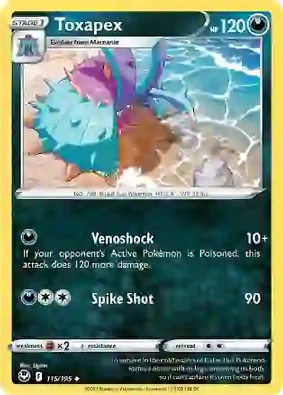 Toxapex - 115/195 - Uncommon - Reverse Holo