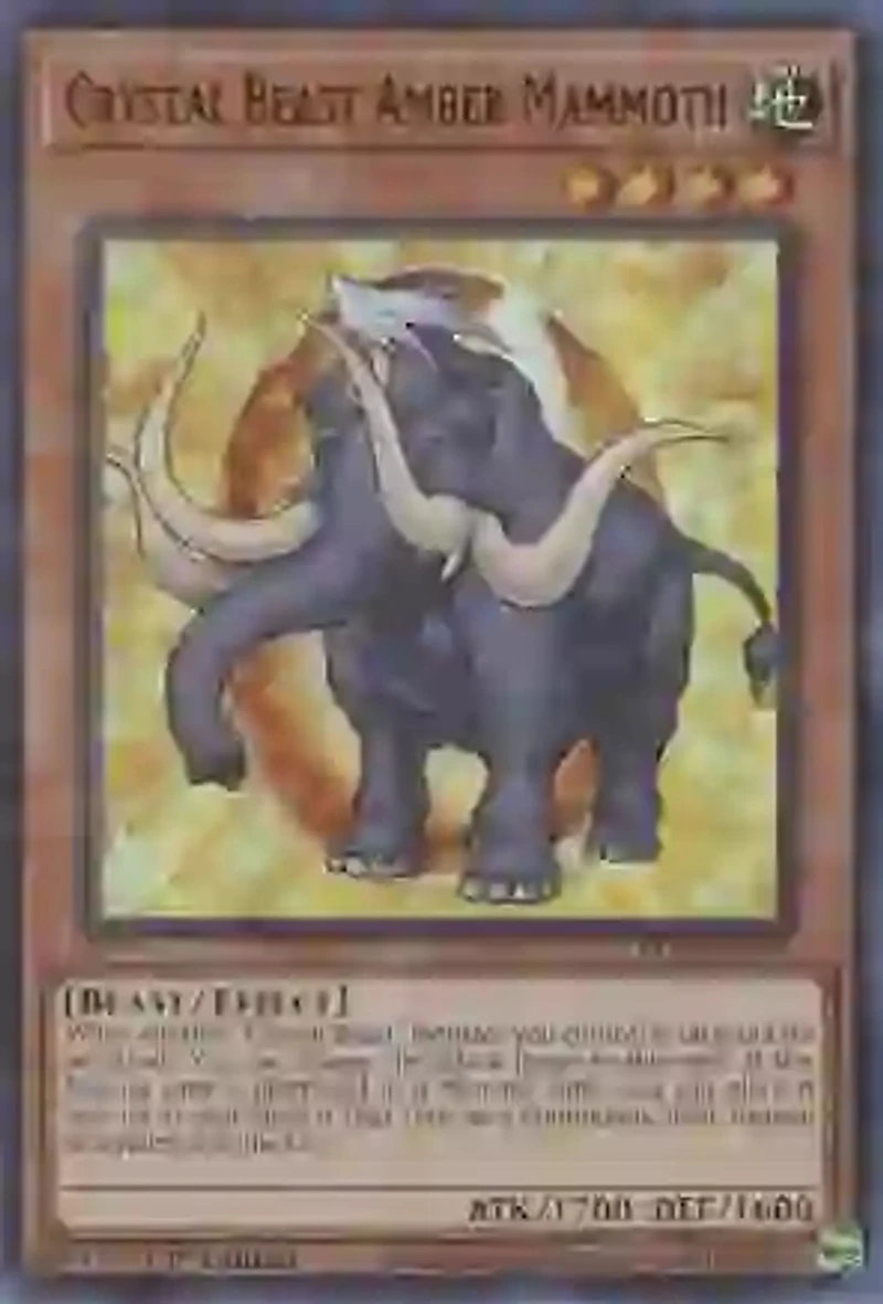 Crystal Beast Amber Mammoth - BLCR-EN051 - Ultra Rare - 1st Edition