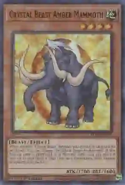 Crystal Beast Amber Mammoth - BLCR-EN051 - Ultra Rare - 1st Edition