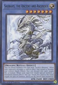 Sauravis, the Ancient and Ascended - AMDE-EN051 Rare 1st Edition