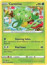 Carnivine - 012/159 - Uncommon - Reverse Holo