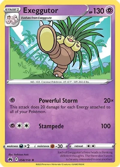 Exeggutor - 058/159 - Rare - Reverse Holo