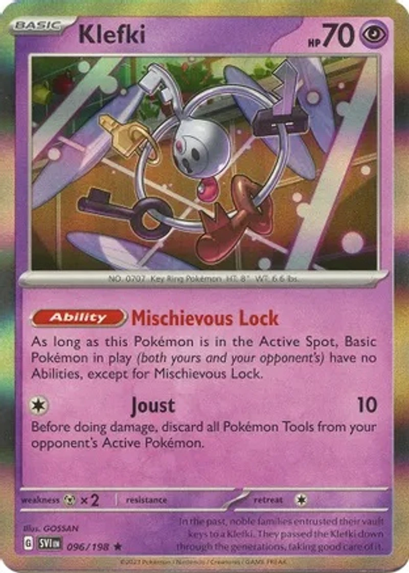 Klefki - 096/198 - Holo Rare - Reverse Holo