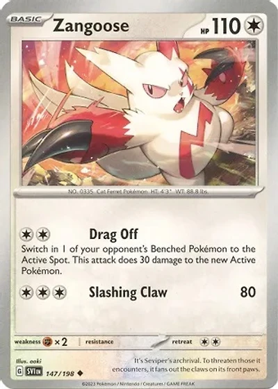 Zangoose - 147/198 - Uncommon - Reverse Holo