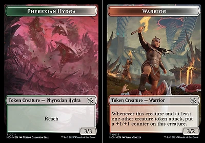 Phyrexian Hydra (011) // Warrior (015) Double-Sided Token - Foil