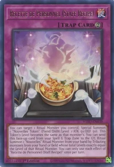Recette de Personnel (Staff Recipe) - WISU-EN039 - Rare - 1st Edition
