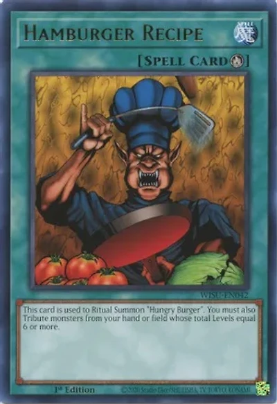 Hamburger Recipe - WISU-EN042 - Rare - 1st Edition