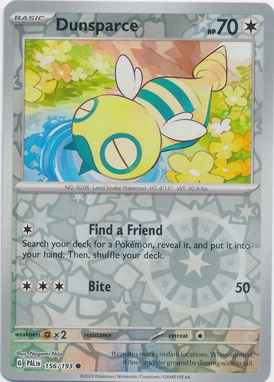 Dunsparce - 156/193 - Common - Reverse Holo
