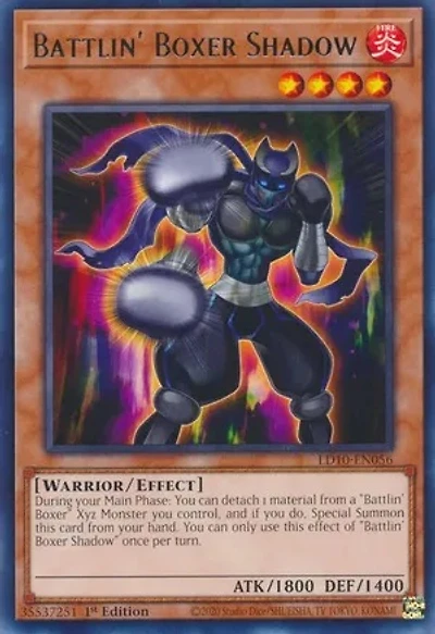 Battlin' Boxer Shadow - LD10-EN056 - Rare - 1st Edition