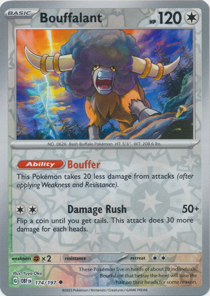 Bouffalant - 174/197 - Uncommon - Reverse Holo