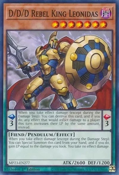 D/D/D Rebel King Leonidas - MP23-EN277 - Common - 1st Edition