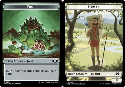 Food (0011) // Human (0002) Double-Sided Token - Foil