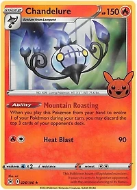 Chandelure - 026/196 - Holo Rare (Trick or Trade BOOster Bundle 2023)