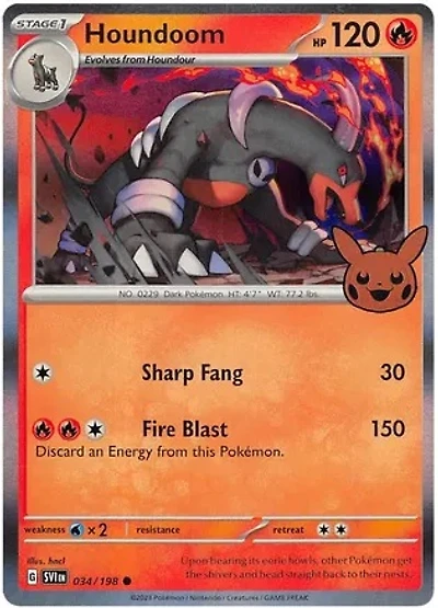 Houndoom - 034/198 - Common (Trick or Trade BOOster Bundle 2023)