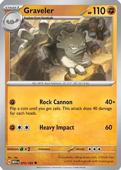 Graveler - 075/165 - Uncommon