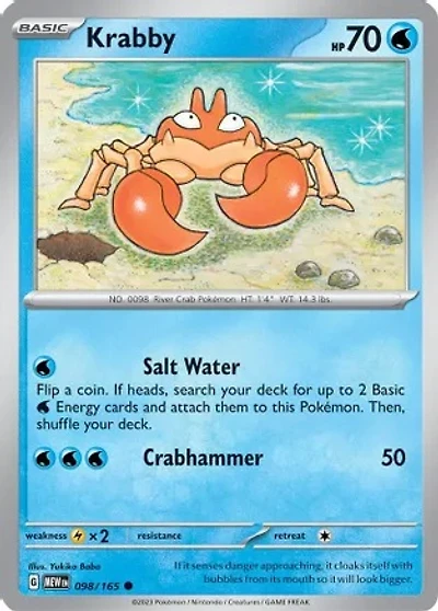 Krabby - 098/165 - Common
