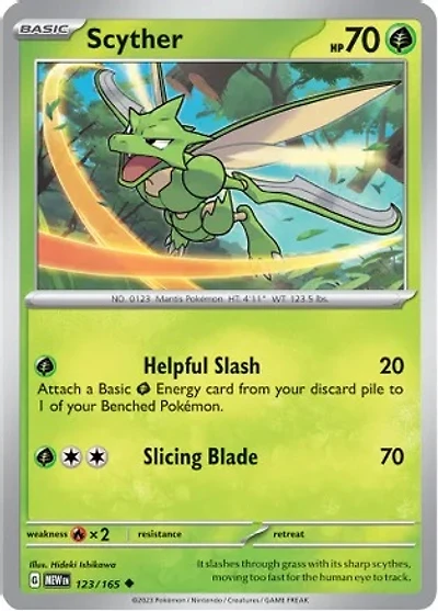 Scyther - 123/165 - Uncommon - Reverse Holo