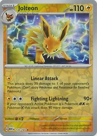 Jolteon - 135/165 - Holo Rare - Reverse Holo