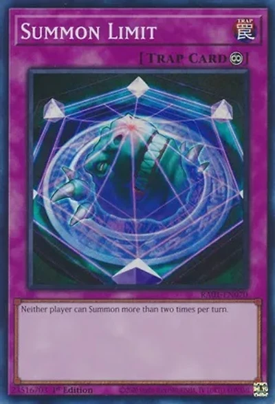 Summon Limit - RA01-EN070 - Ultra Rare - 1st Edition
