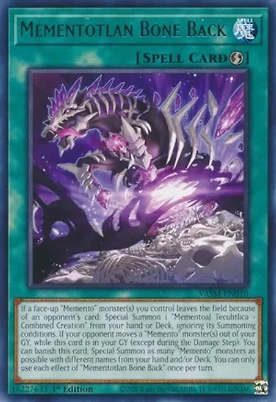Mementotlan Bone Back - VASM-EN010 - Rare - 1st Edition