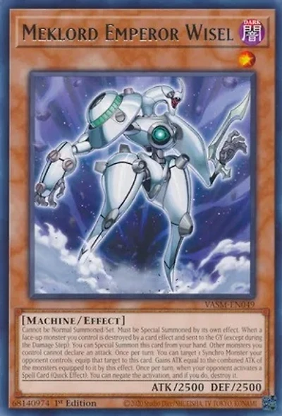Meklord Emperor Wisel - VASM-EN049 - Rare - 1st Edition