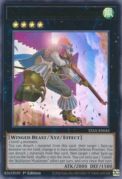 Castel, the Skyblaster Musketeer - STAX-EN043 - Ultra Rare - 1st Edition