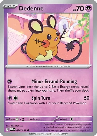 Dedenne - 036/091 - Common - Reverse Holo