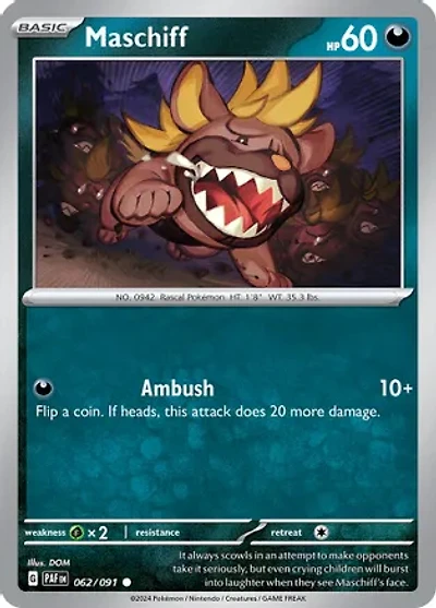 Maschiff - 062/091 - Common - Reverse Holo