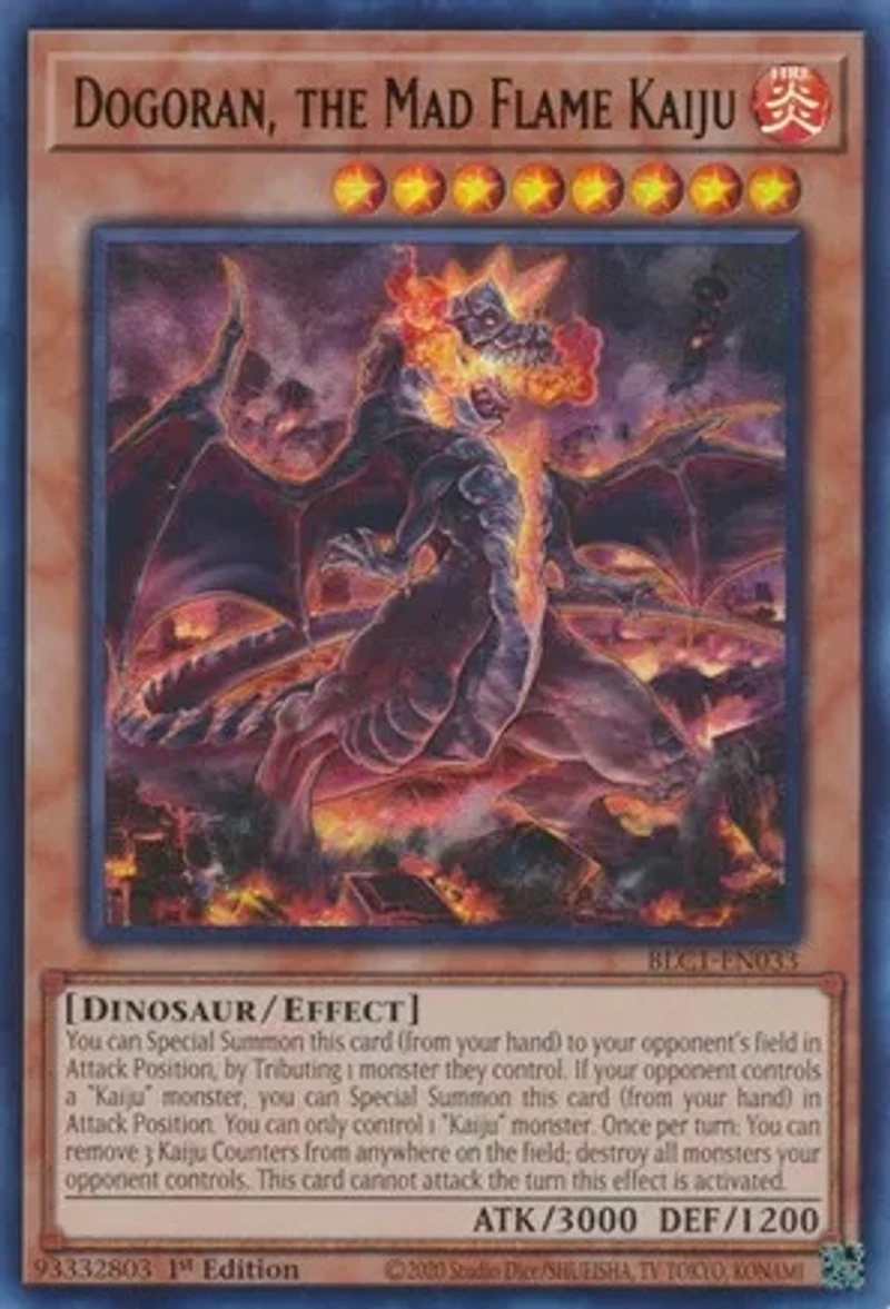 Dogoran, the Mad Flame Kaiju - BLC1-EN033 - Ultra Rare - 1st Edition