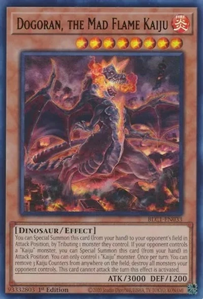 Dogoran, the Mad Flame Kaiju - BLC1-EN033 - Ultra Rare - 1st Edition