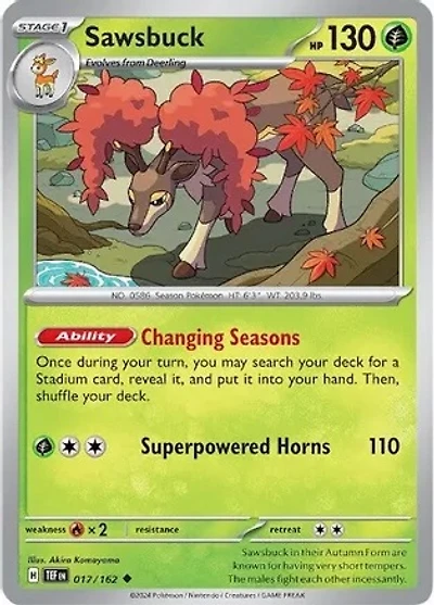 Sawsbuck - 017/162 - Uncommon