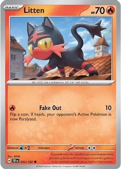 Litten - 032/162 - Common - Reverse Holo
